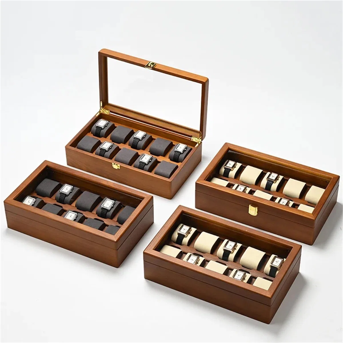 Caja para Relojes de Madera Caja de reloj 10 rejillas organizadora joyas madera