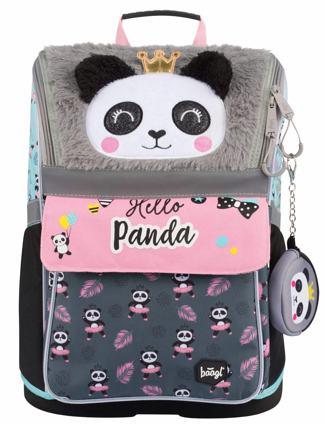 Baagl - Mochila Escolar para niña con Cremallera a Partir de la 1ª Clase, Mochila Escolar Primaria con Correa para el Pecho, Mochila ergonómica