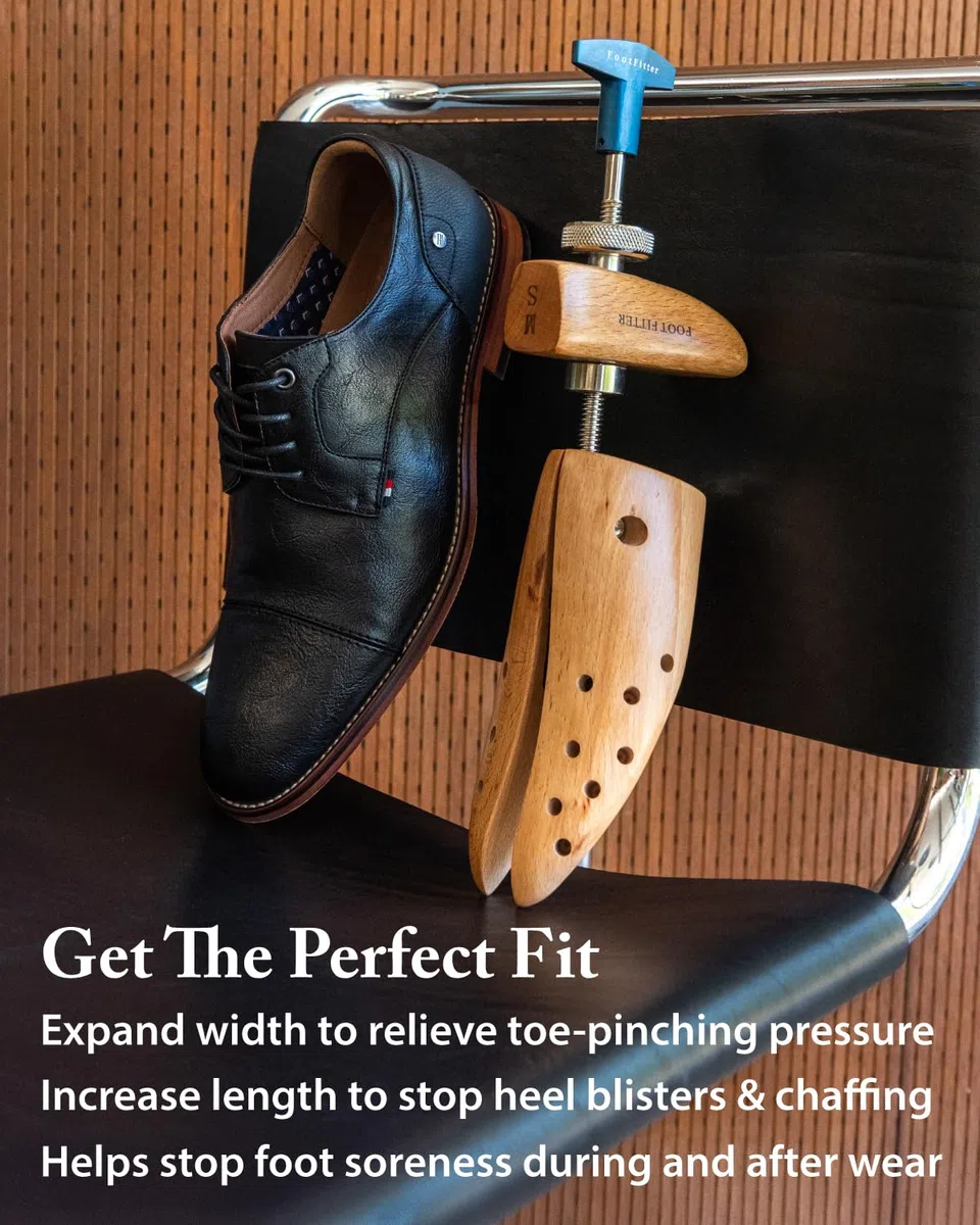 FootFitter Premium Professional 2-Way Shoe Stretches, Length & Width, Strong & Heavy Duty Construction