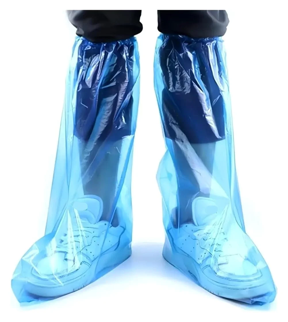 10-200 fundas desechables largas para zapatos, impermeables, antideslizantes, botas de lluvia unisex