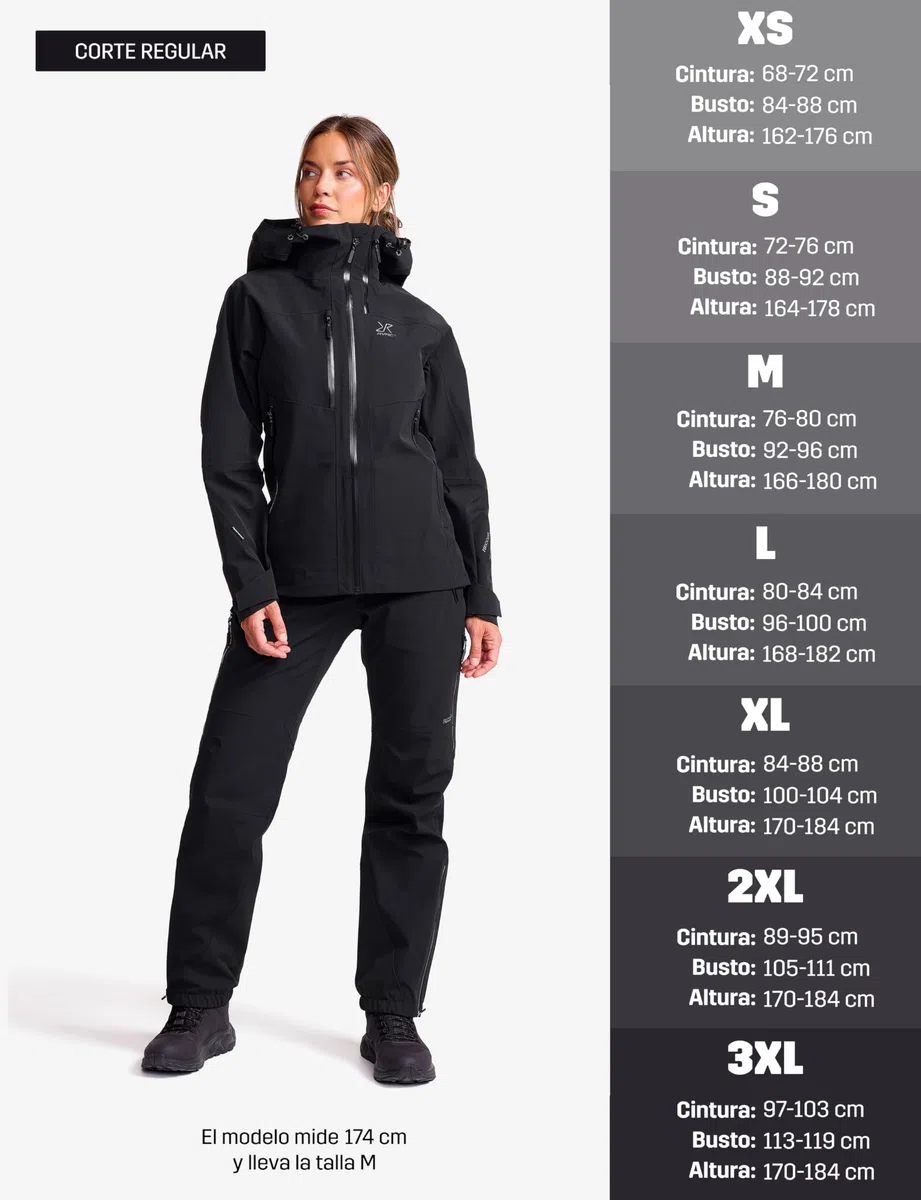 RevolutionRace Cyclone 3L Shell Jacket para Mujer, Chaqueta Impermeable con Reflectores Recco para Senderismo