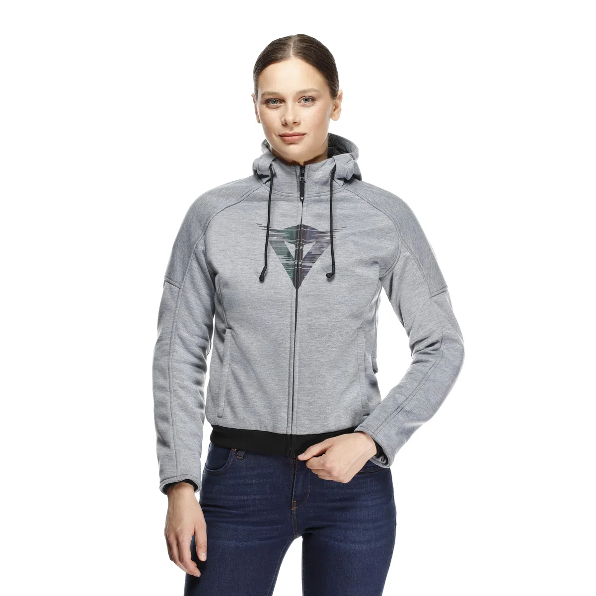 Dainese Daemon-x Safety Hoodie Full Zip Wmn Sudadera con Cremallera Y Capucha, Forro Interior De Felpa Mujer (Pack de 1)