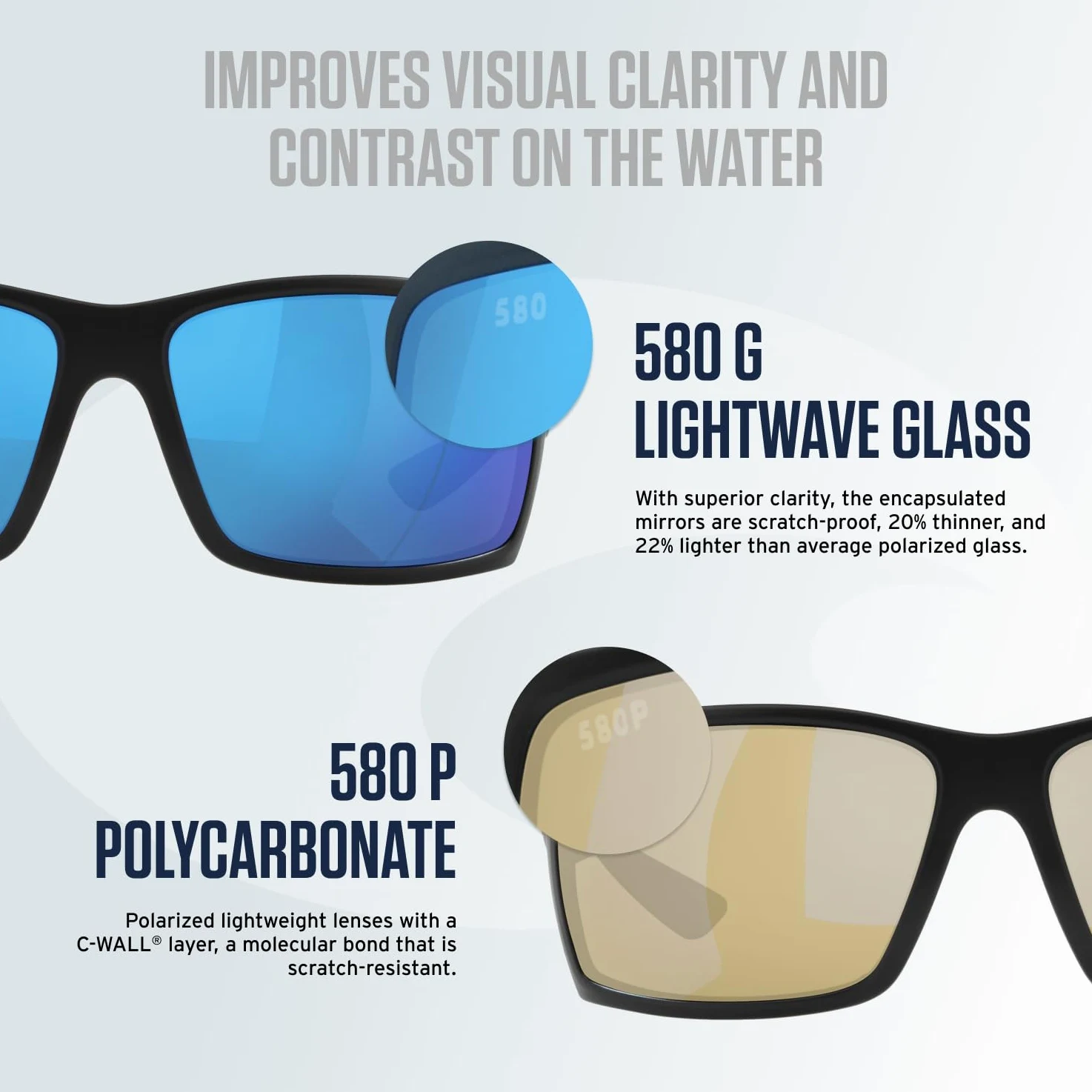 Costa Del Mar Ferg XL - Lentes de sol rectangulares para hombre, color terracota mate/dorado espejado, polarizados, 580 g, 62 mm