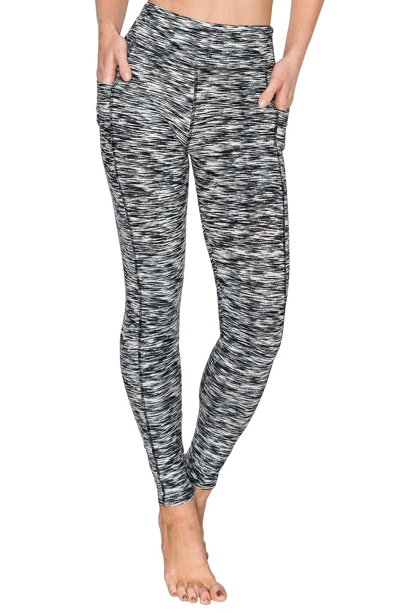 ALWAYS Pantalones de yoga para mujer, leggings de malla elástica de cintura alta para entrenamiento