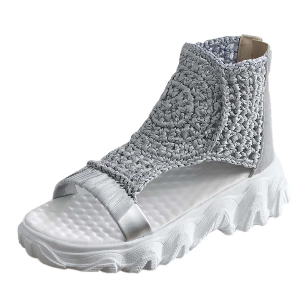 Genérico Sandalias De Tacón Sandalias De Verano para Mujer, Suela con Cuña, Elegantes Cuña Mujer, Zapatos Zuecos, Mules Cuero, Estilo Vintage Verano, Chanclas Cós para Anchos