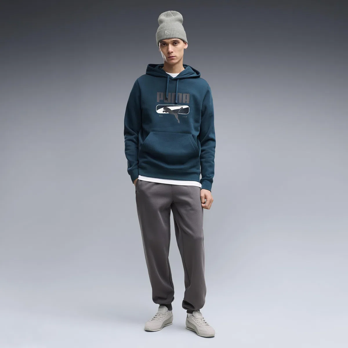 PUMA Sudadera con Capucha Sport Logo Play de Felpa Hombre