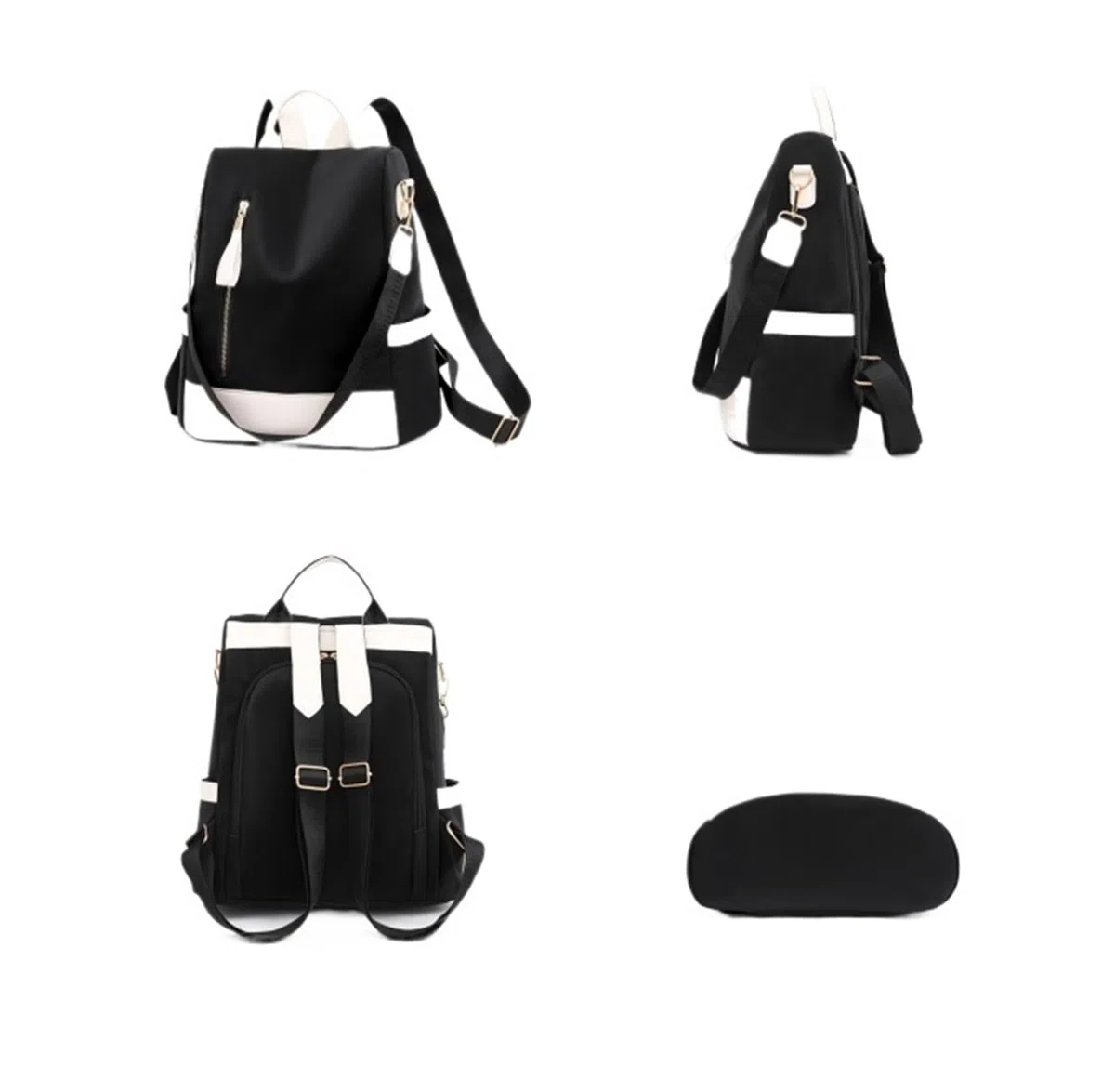 Bolso de hombro para mujer, de gran capacidad, antirrobo, casual, mochila doble