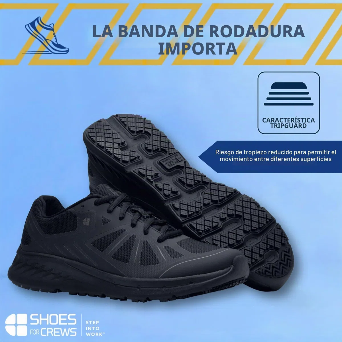 Shoes for Crews Zapatilla Endurance II para Hombre, Antideslizante, Cómoda | Transpirable, resistente a líquidos, acolchado adicional, TRIPGUARD, antideslizante para hostelería y restauración