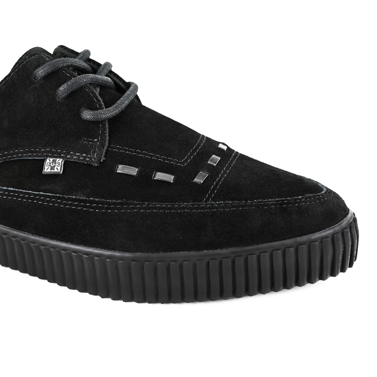 T.U.K. Pointed Creeper Sneakers - Zapatos Hombre y Mujer - Estilo Punk Gótico y Rockero Zapatillas de Lona y Gamuza con Cordones