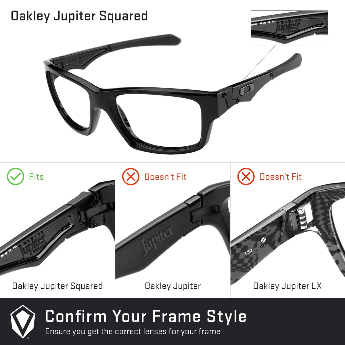 Revant Lentes de reemplazo compatibles con Oakley Jupiter Squared OO9135 | Compatible con OO9135, Polarizado disponible, 100 % protección UV, Resistente a impactos y arañazos, Ajuste preciso
