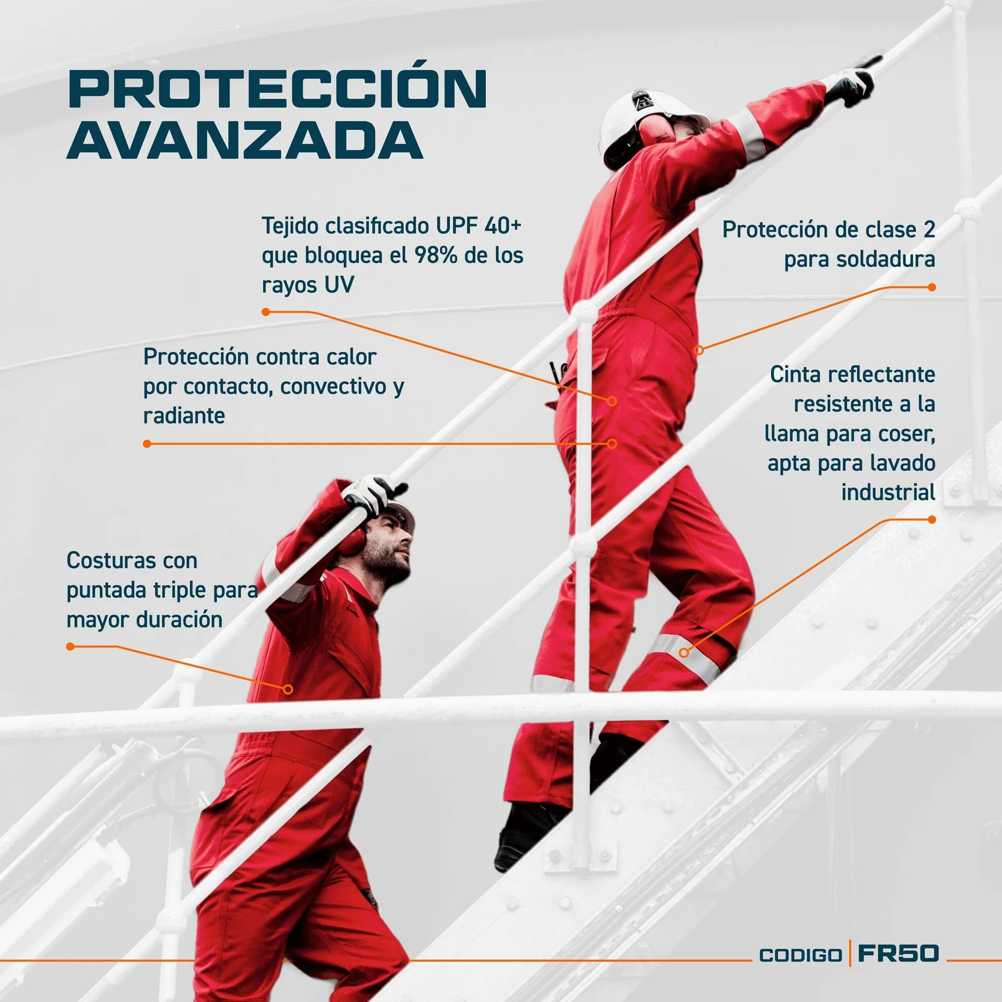 Portwest FR50 Mono Reflectante Resistente a Llamas FR Antiestático a Prueba de Arco 350g Azul Real, L