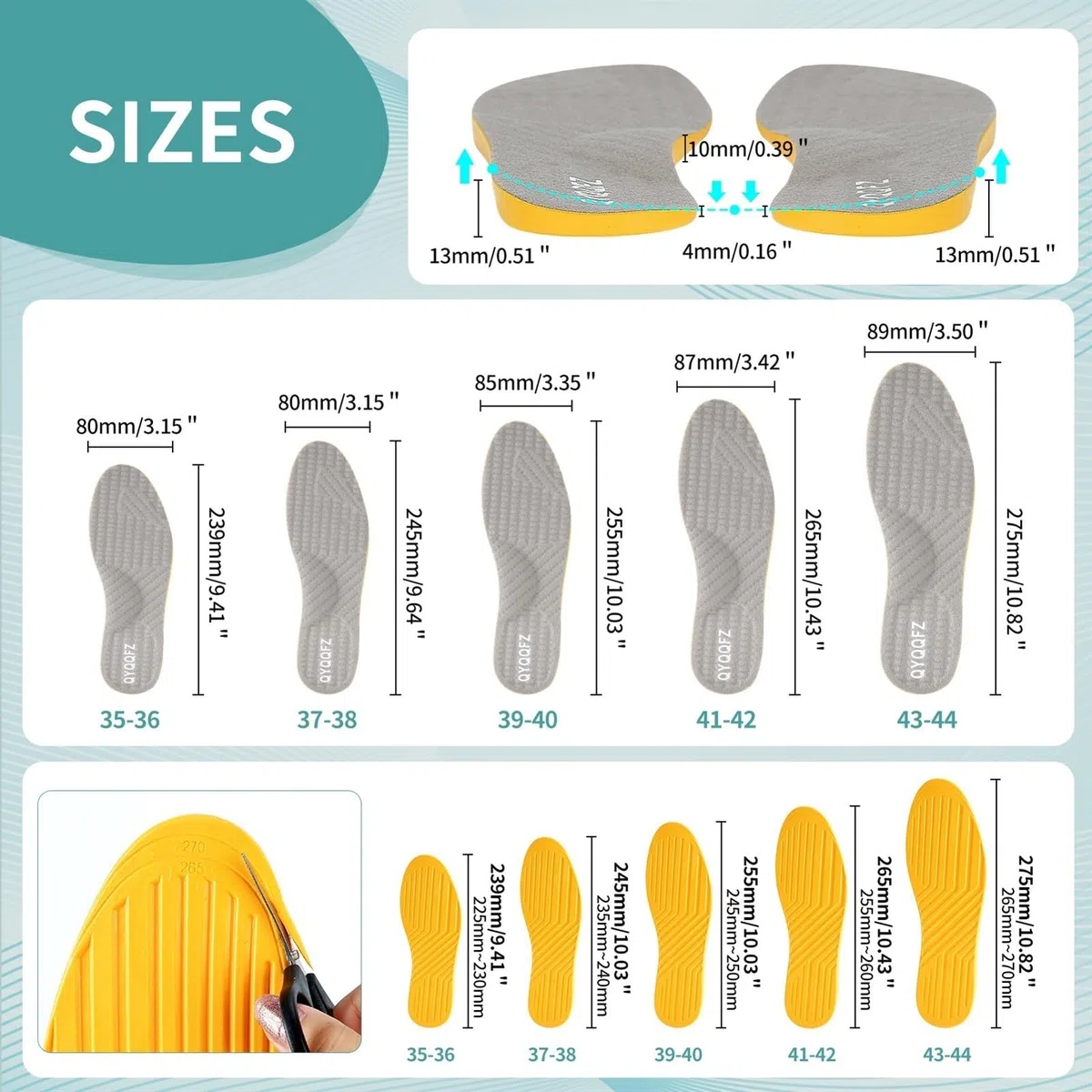 JXKWSY Plantilla ortopédica de corrección de piernas O/X 1 par, cuña de talón corrector de piernas, plantillas de supinación para mujeres y hombres inserciones de zapatos de alineación (tamaño: 9.6