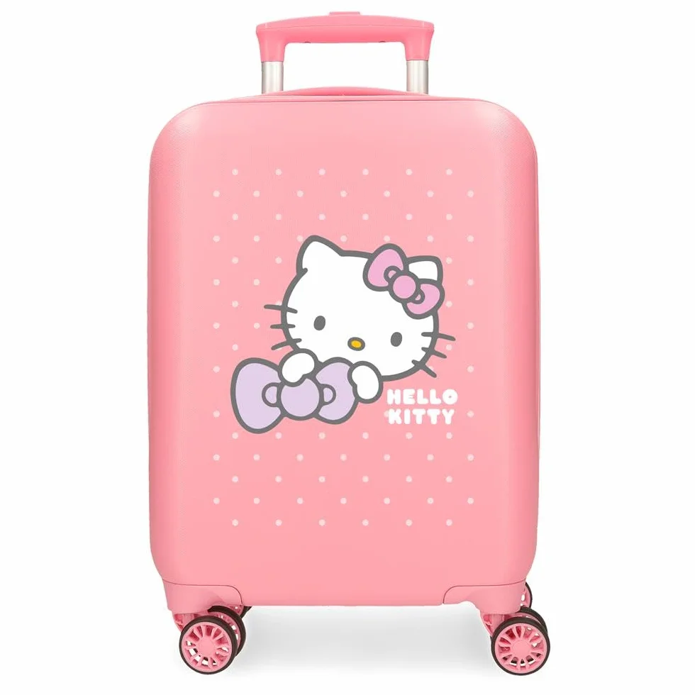Hello Kitty My Favourite Bow Maleta de Cabina Rosa 33x50x20 cms Rígida ABS Cierre de combinación Lateral 28,4L 2 kgs 4 Ruedas Dobles Equipaje Mano