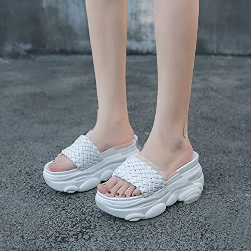 YHQZNLXQ Zapatillas de Mujer, Zapatillas de Plataforma de Verano para Mujer, Zapatos de Playa al Aire Libre, Chanclas de Antideslizantes con cuña para Mujer