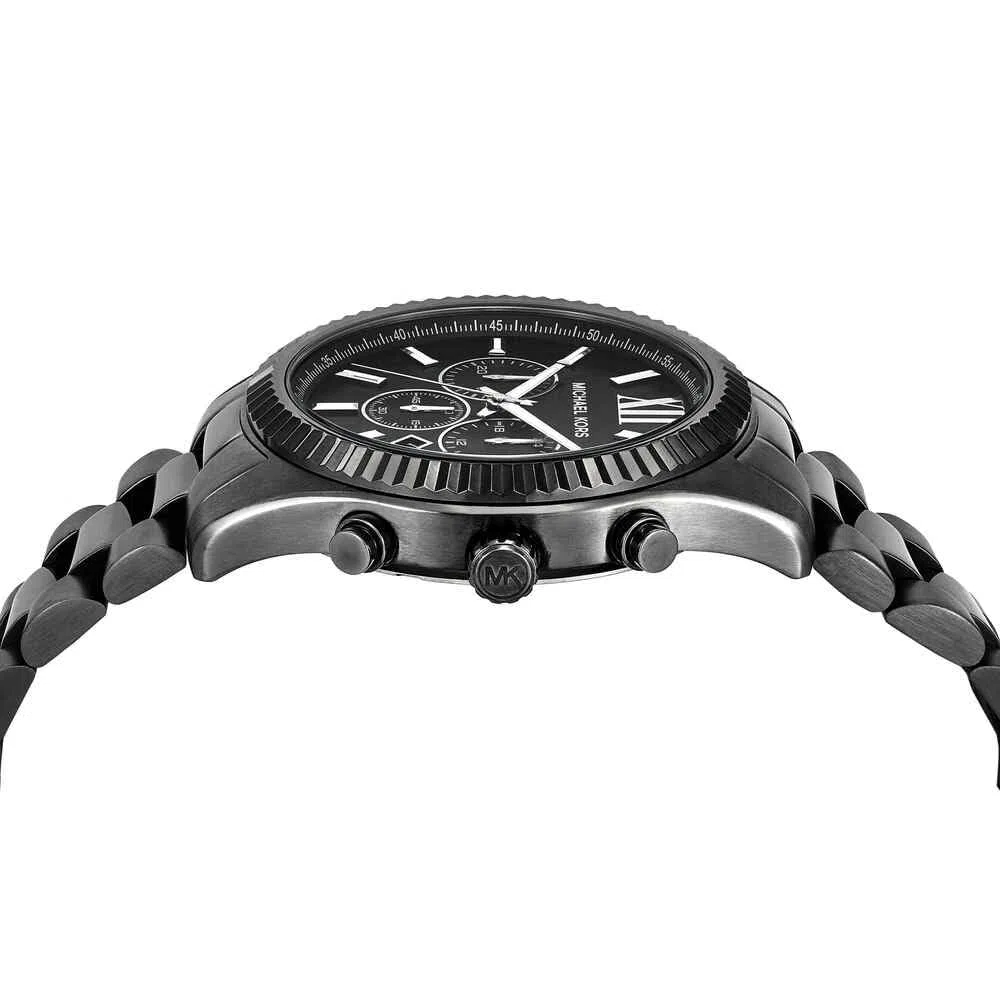 Michael Kors Reloj Lexington para Hombre, Movimiento cronógrafo de Cuarzo de 44 mm con Correa de Acero Inoxidable