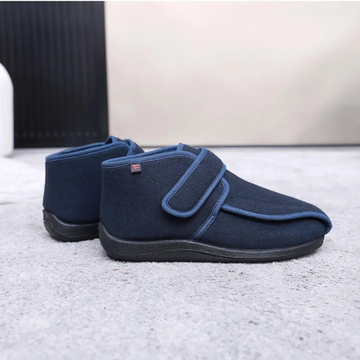Zapatos Ortopédicos Extra Anchos Talla 40 | Forro felpa cálido, suela antideslizante, velcro. Ideal diabéticos/pies hinchados. Int/ext. Regalo.