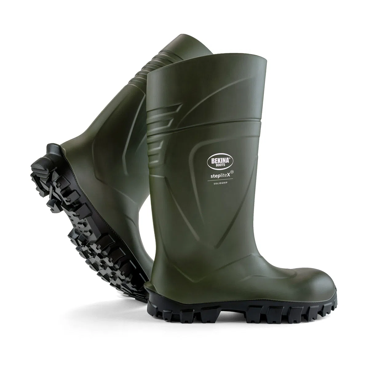 Botas de Seguridad y de Trabajo para Hombres y Mujeres Incl. Puntera de Acero, para Uso agrícola, garantizan una excelente adherencia, protección Aislante -30 Grados, Verde, EU 45