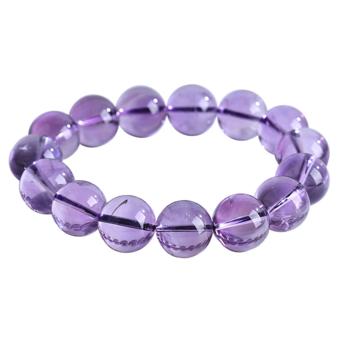 Pulsera de Amatista de Grado 7A | Pulseras de Cristal con Piedras energéticas | Pulsera de Cuentas de Piedras Preciosas Naturales para Mujeres y niñas | Accesorios de Moda,13~14mm