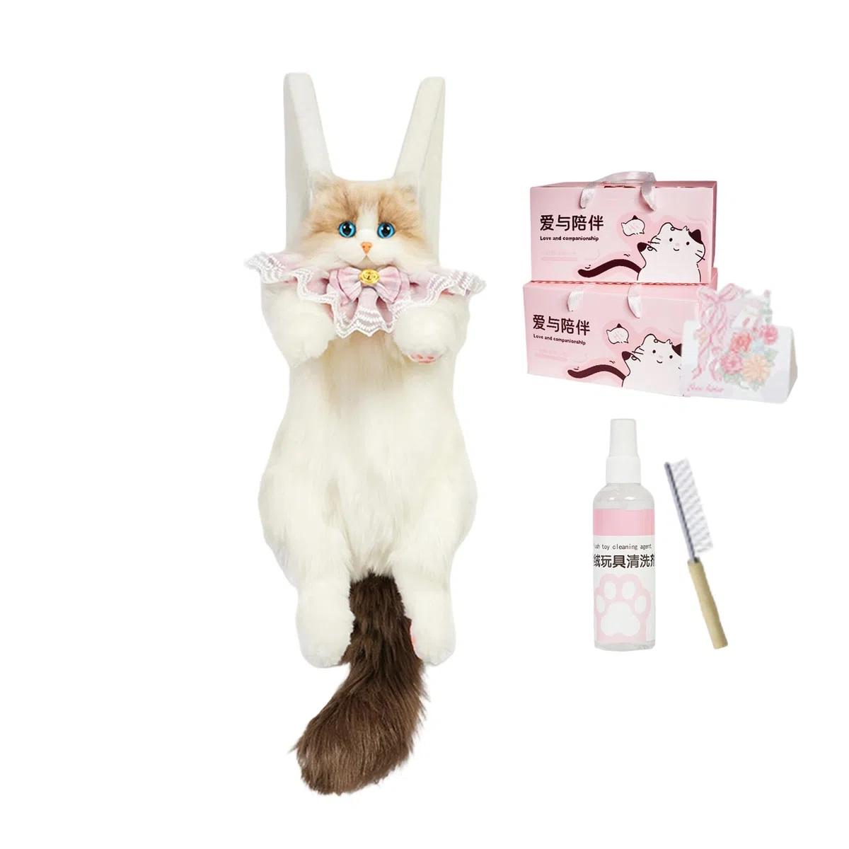 Mochila Con Forma De Gato Bolso de Peluche Amplio | Mochila Suave Con Forma De Gato Para Los Desplazamientos Diarios La Escuela El Colegio Trabajo Viajes Compras Senderismo