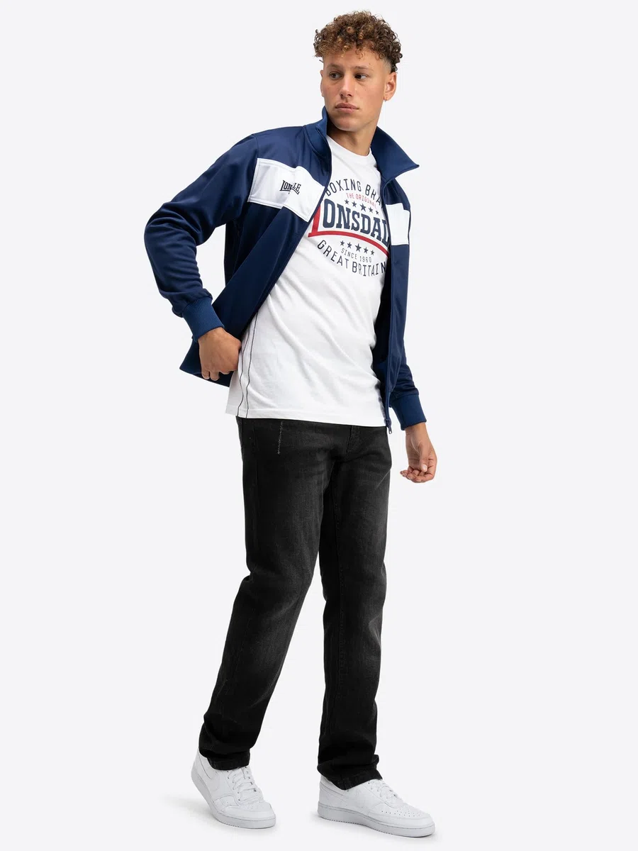 Lonsdale London Alnwick Hombre Chándal Negro 100% poliéster