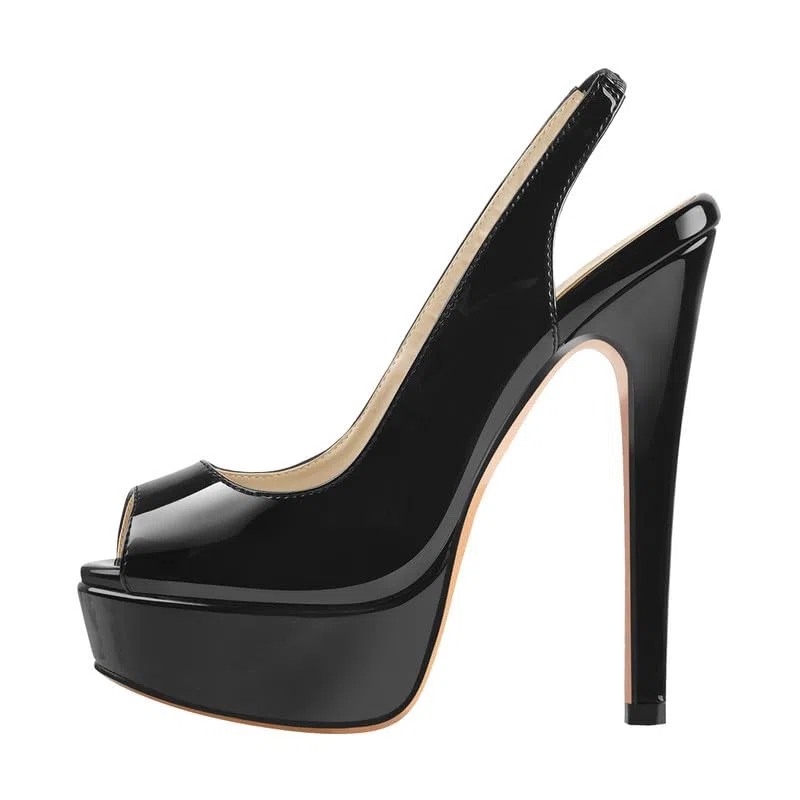 MissHeel Plateau Slingbacks High Heels Stilettos Zapatos de mujer Zapatos de noche