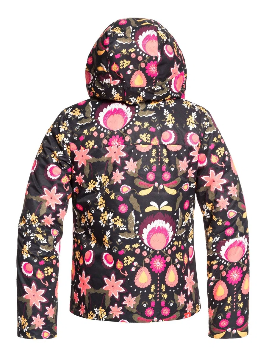 Roxy Jetty - Chaqueta para Nieve para Chicas Chaqueta para Nieve, Niñas, True Black Folk Winter, 14/XL