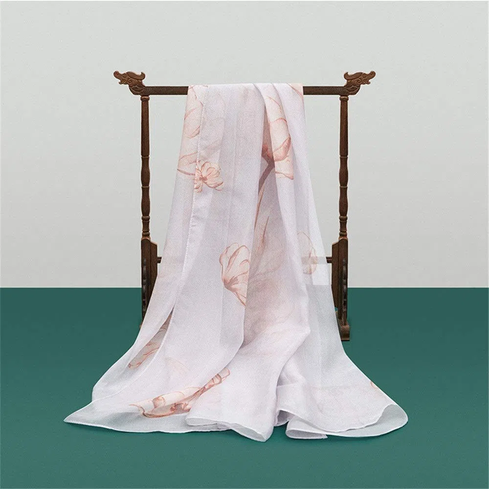 Pañuelos cuadrados de satén, Bufanda de cuello cuadrado, chal ligero seda satinada suave. Mujer Estampado floral Multi