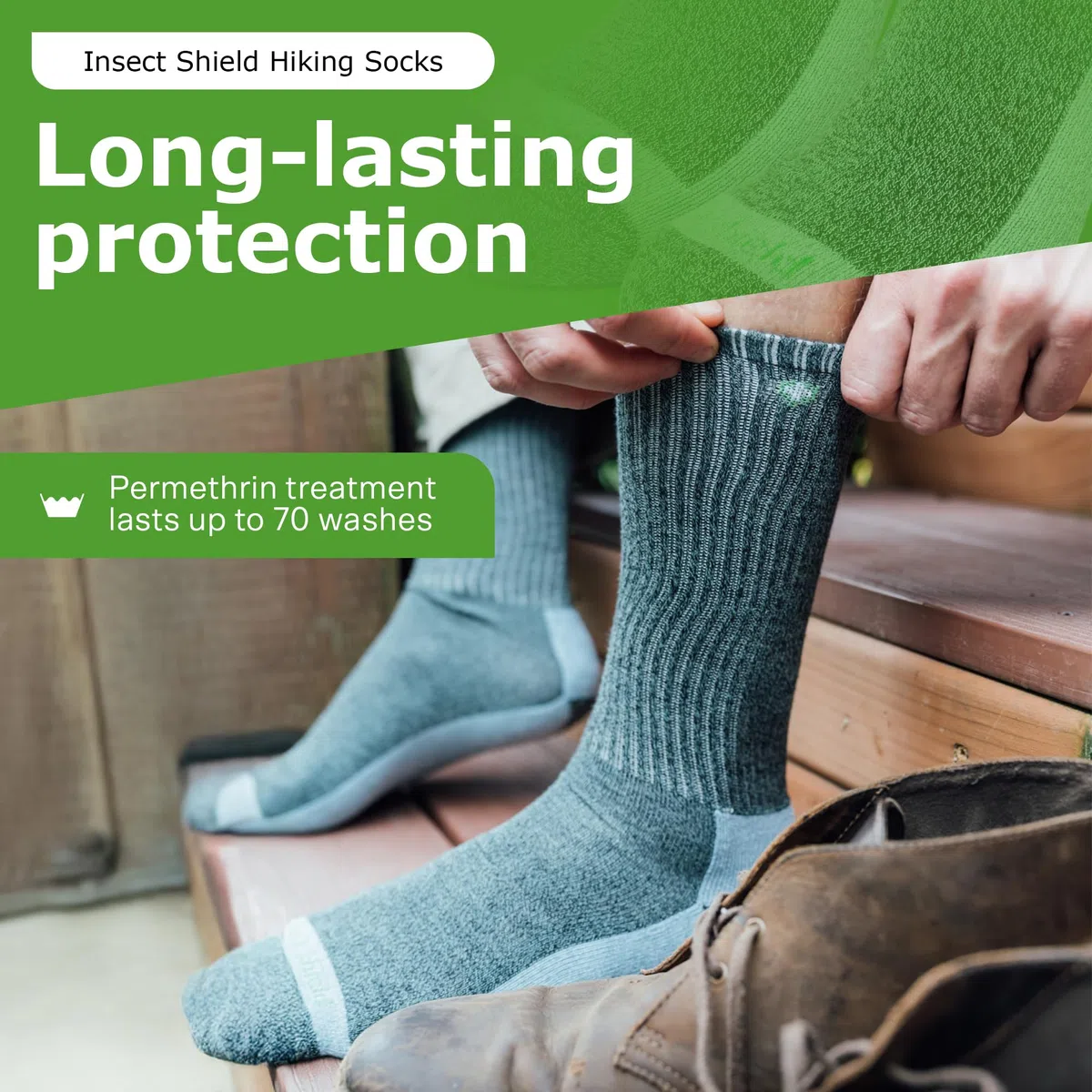 Insect Shield Unisex Lightweight Hiker Socks