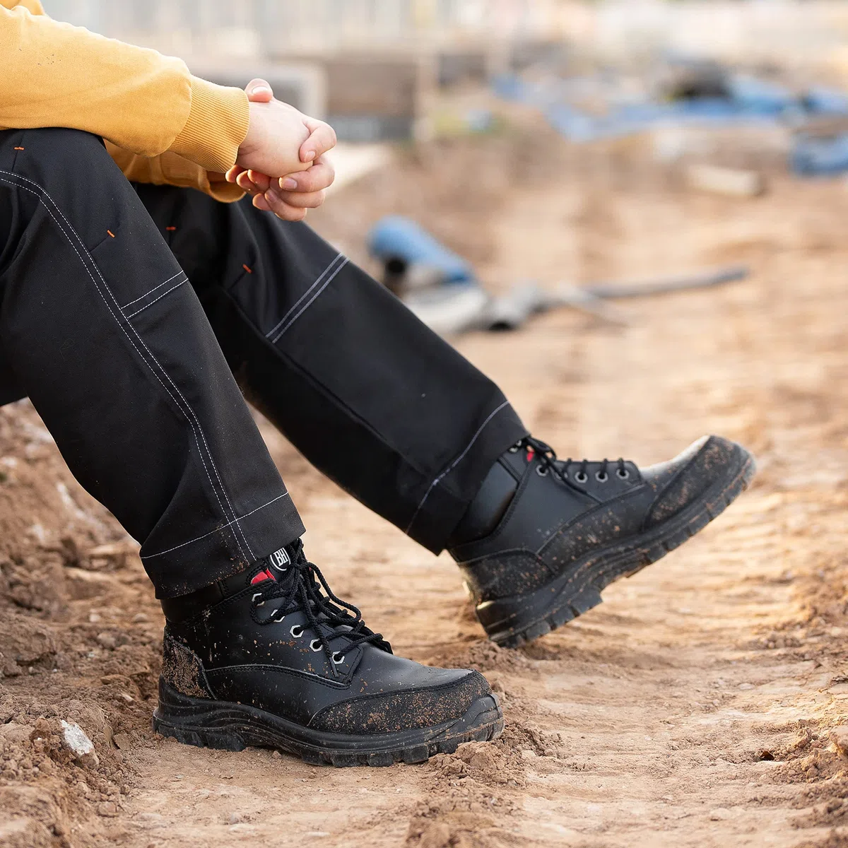 BLACK HAMMER Botas de Seguridad para Hombre con Puntera de Acero S3 SRC Zapatos de Trabajo de Cuero 7700 (43 EU)