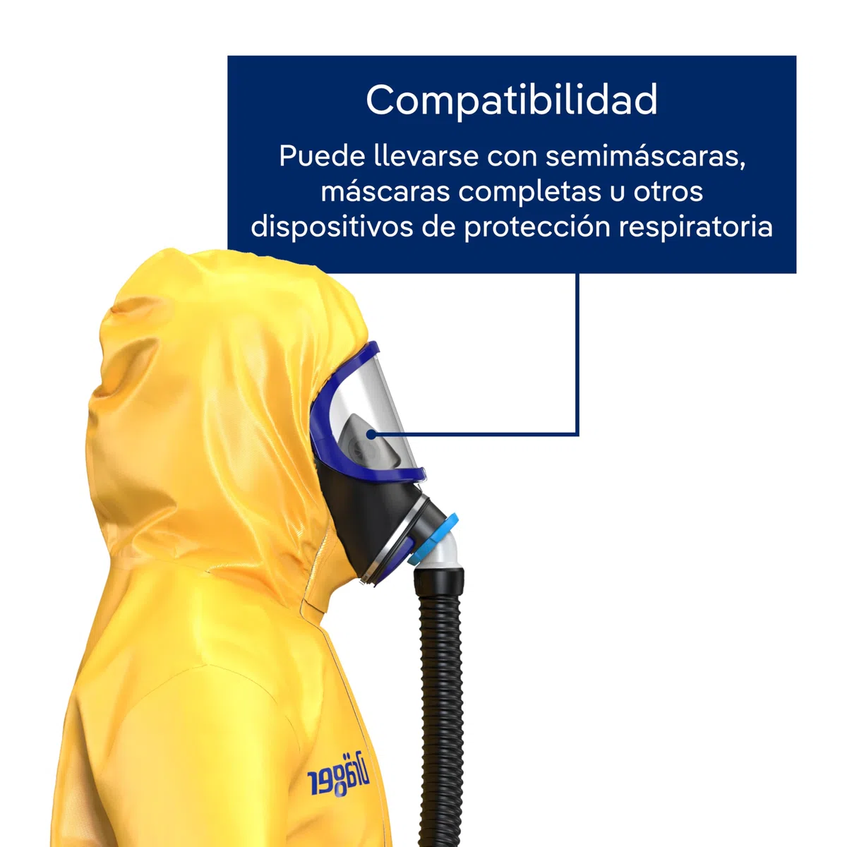 Dräger SPC 4400 CPM mono amarillo de seguridad y protección laboral | Uso con respiradores y mascarillas | Industria de residuos desechos y agua | Talla XL