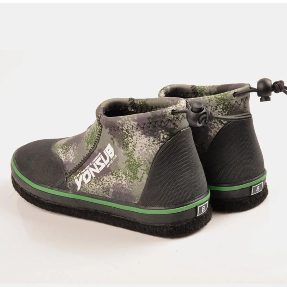 Zapatillas de pesca de neopreno para hombre y mujer, suela de fieltro con puntas de acero, antideslizantes, para rocas, playa, barro, vadear, naranja y verde