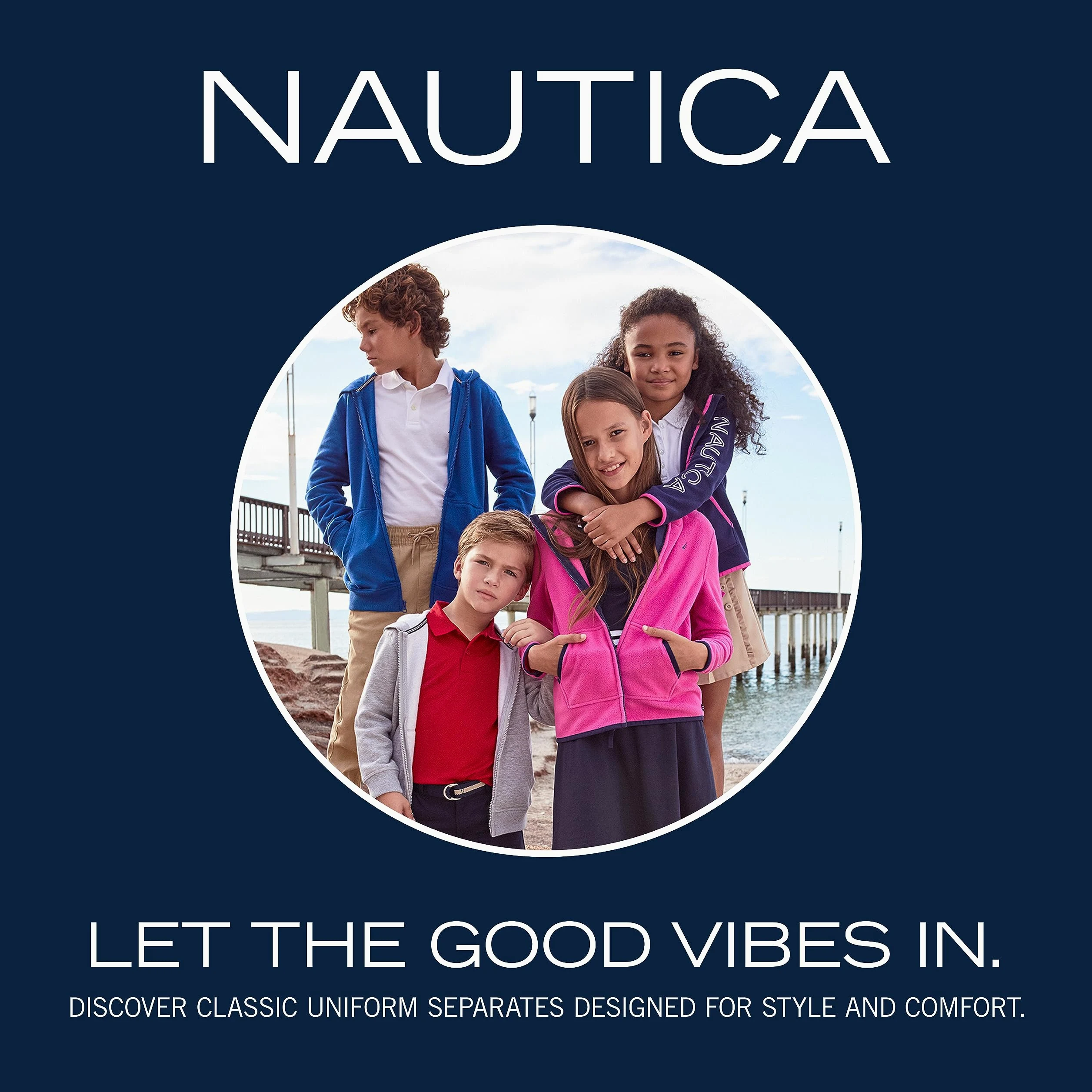Nautica School Uniform Stretch Twill Skinny Leg Pant Pantalones para Niñas