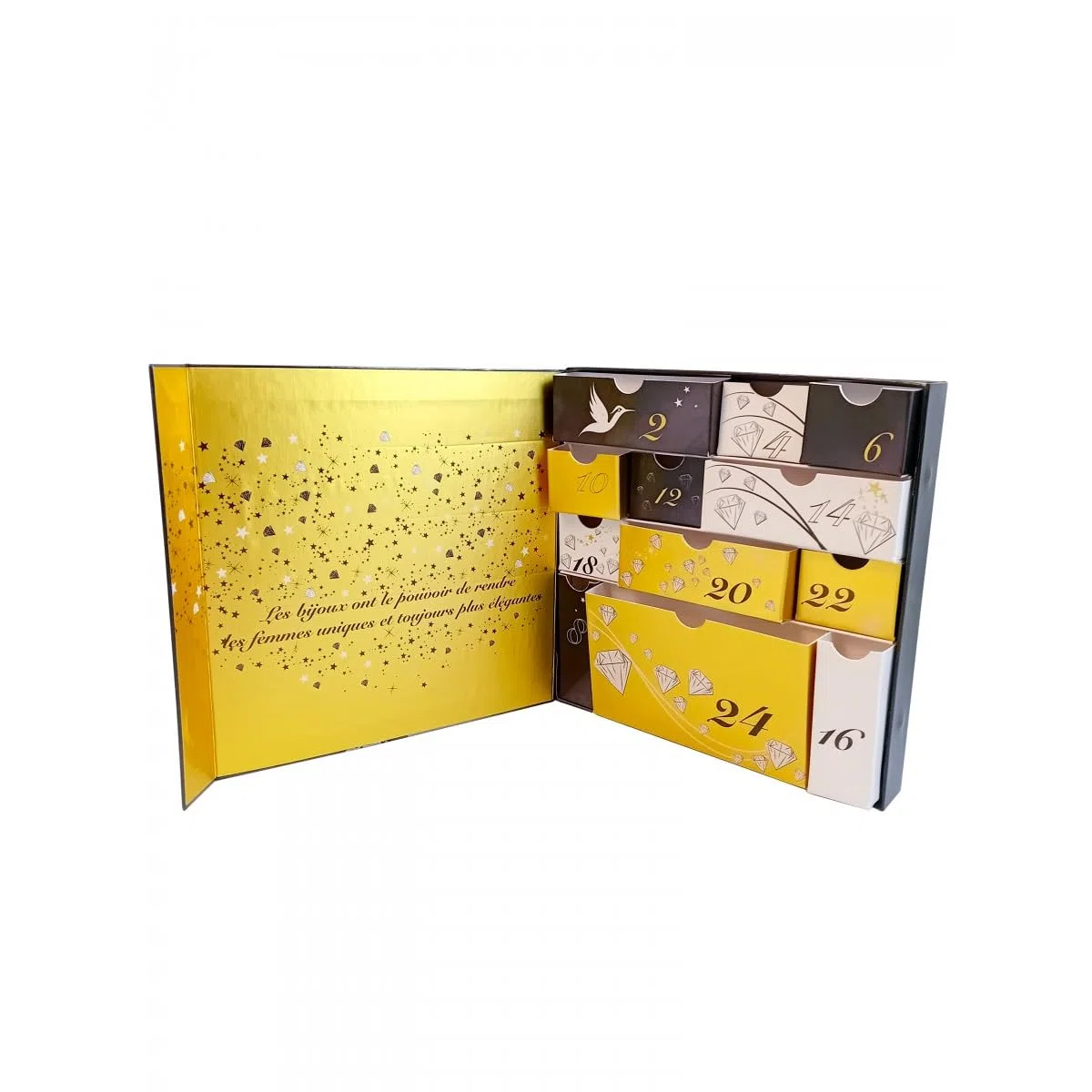 Calendario de Adviento de Alivio: 11 joyas y 1 reloj de diamante auténtico