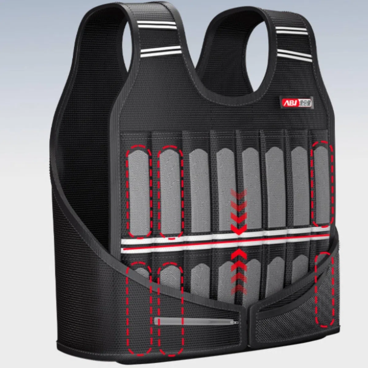 Amagogo Chaleco de entrenamiento con peso ajustable, chaleco para correr, chaleco de ejercicio con bolsillos seguros y diseño ventilado, adecuado para entrenamiento al aire libre, fitness, carreras