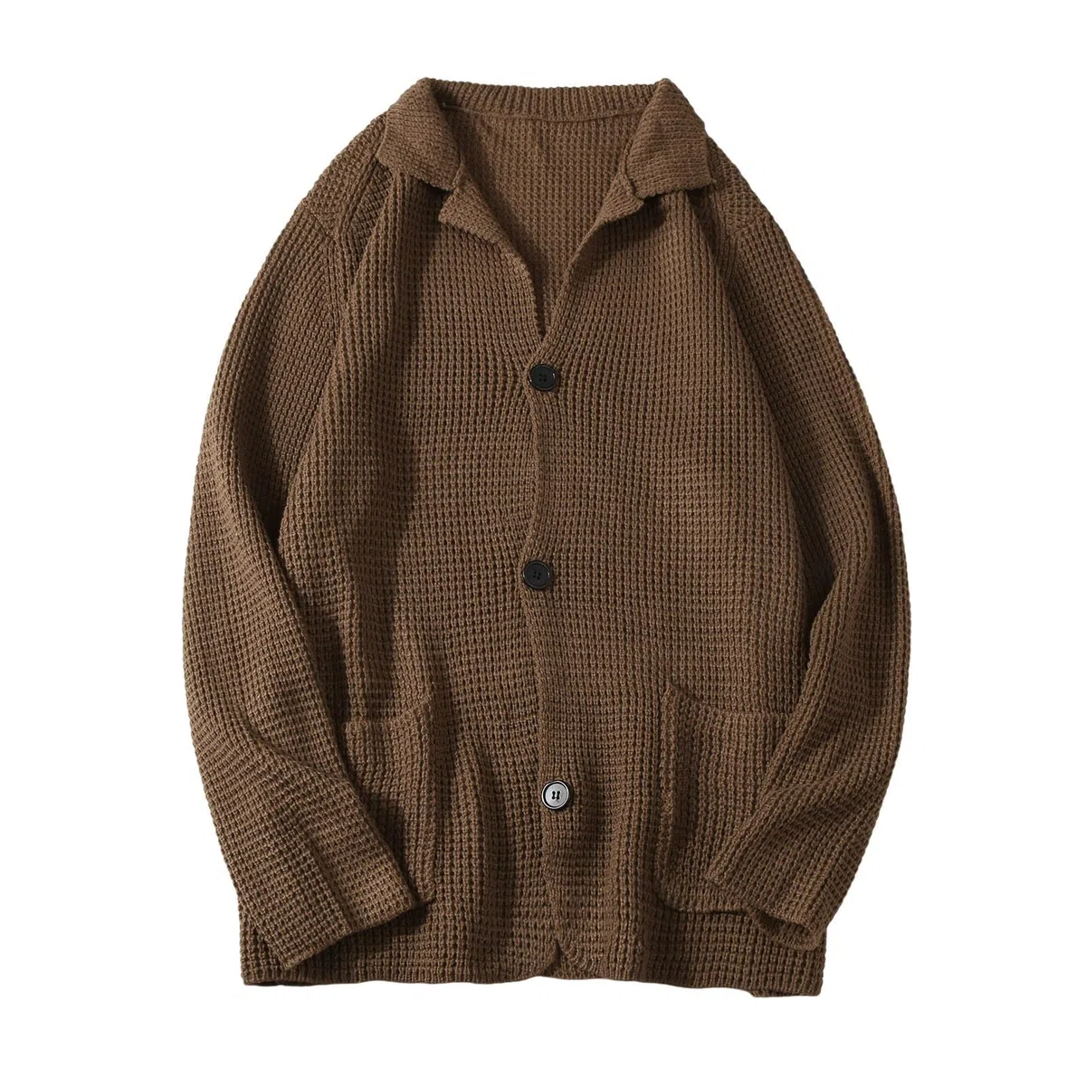 Cardigan Punto Botones Hombre, Botones Chaqueta Hombre Básico Suéter De Punto De Manga Larga Invierno Cálido Slim Fit Jerséis Cárdigan con Cuello Chal Suéter Otoño Invierno