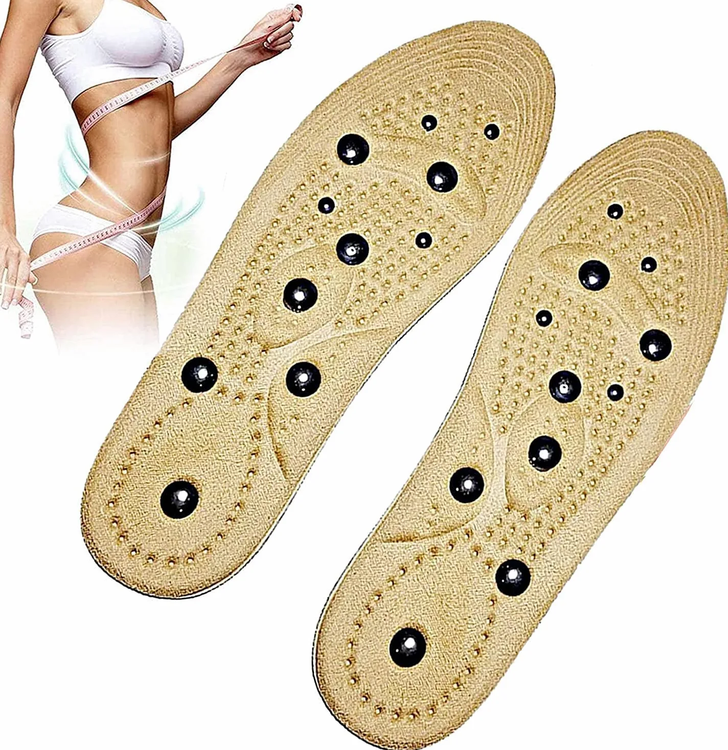 Plantillas, Plantillas portátiles de acupresión for Zapatos, Plantillas adelgazantes, Almohadillas for for Mujeres y Hombres(3 Pair,S(35~40))