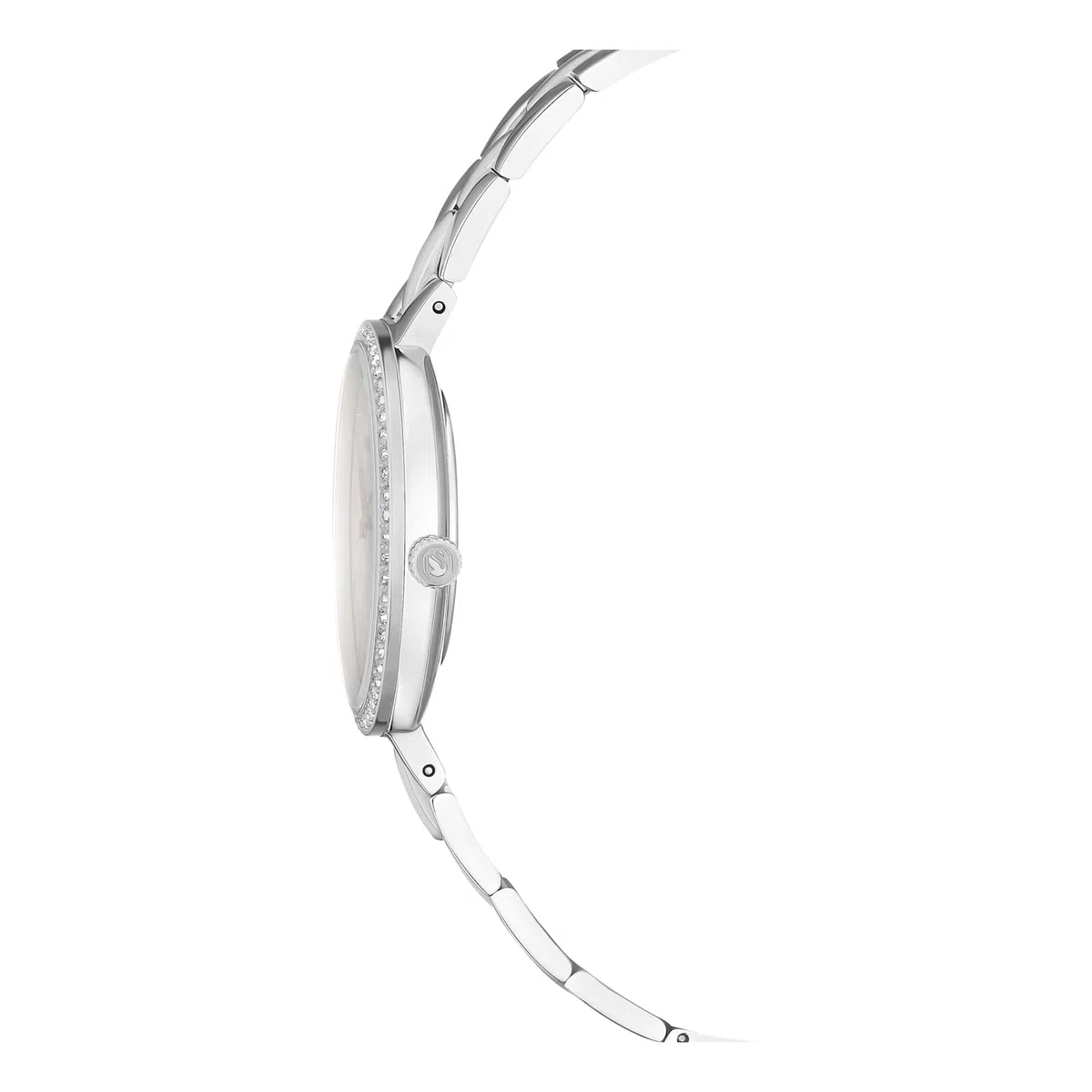 Swarovski Cosmopolitan Collezione Orologio, Swiss Made, Bracciale in Metallo, Tonalità Argento