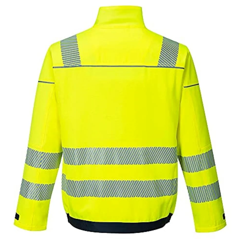 Portwest PW3 T500YNRL - Chaqueta de alta visibilidad (talla L), color amarillo y azul marino