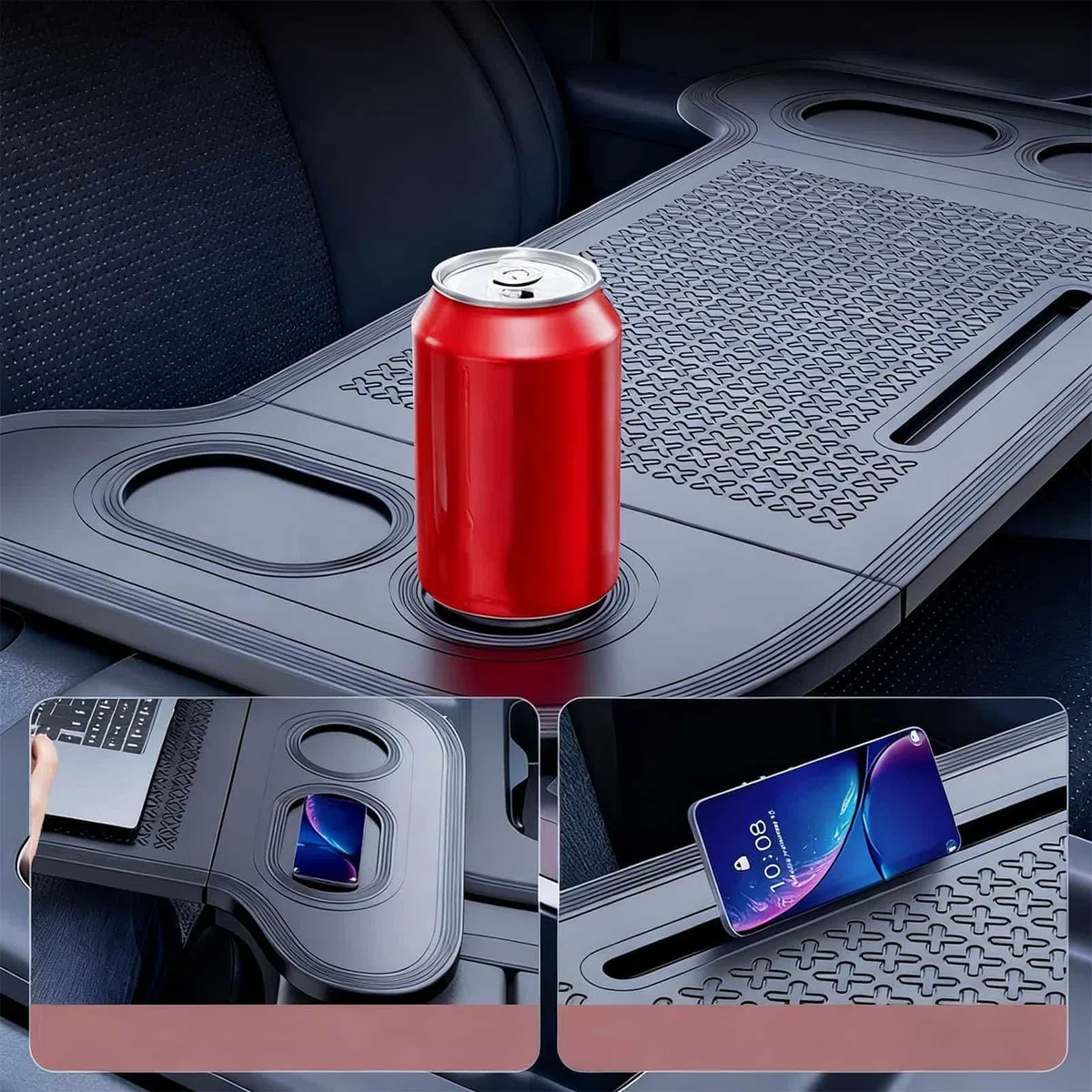 Mesa Para Volante De Coche Accesorios Automotrices Plegables | Bandeja Para Portátil De Vehículo Para Conductores Viajeros Desplazamientos Diarios Viajes Por Carretera Camping SUVs