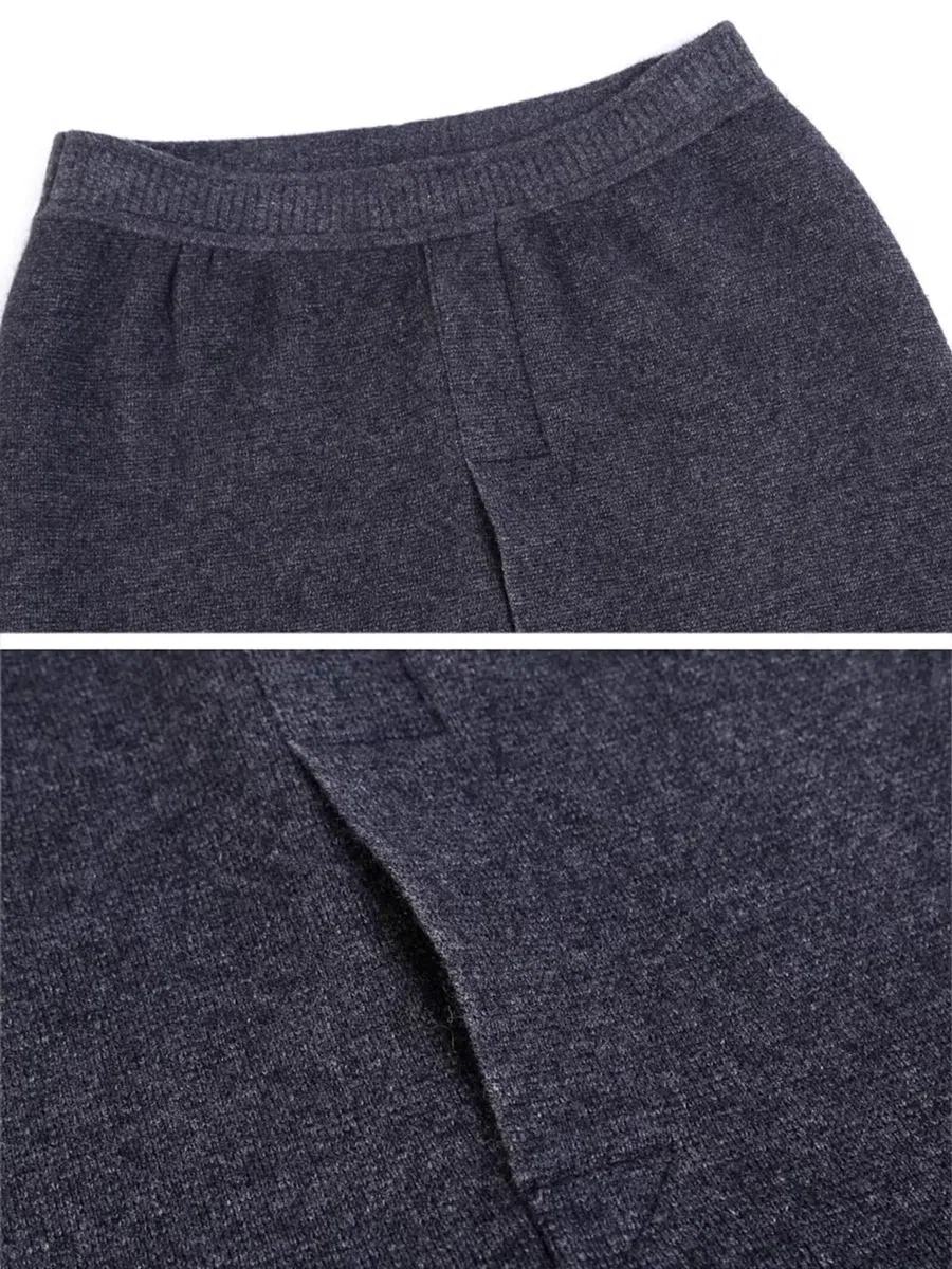 Hombres Mujeres Leggings Térmicos 100% Cachemira Pantalones Térmicos Capa Base Pantalones Térmicos Otoño Invierno