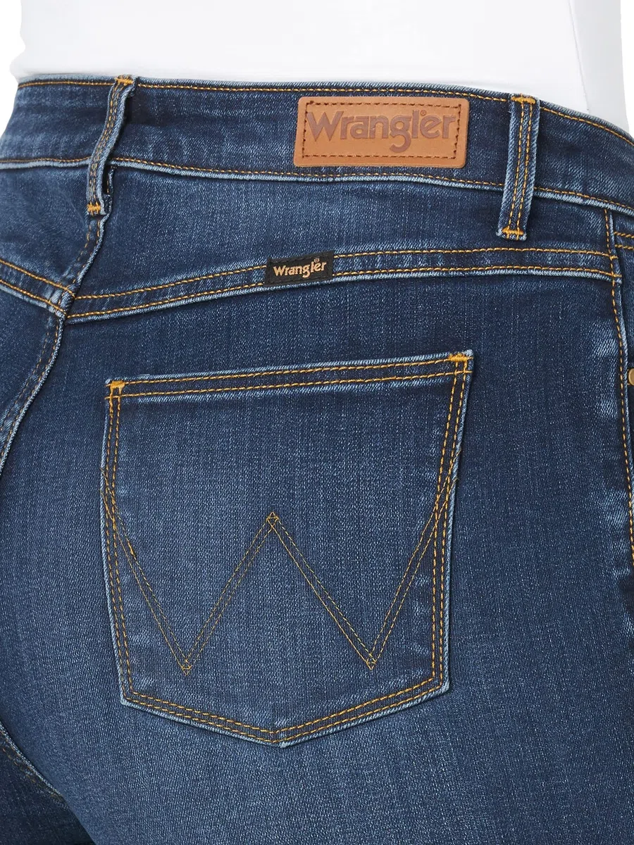 Wrangler High Rise True Straight Fit Jean - Jeans de Talle Alto y Corte Recto Mujer