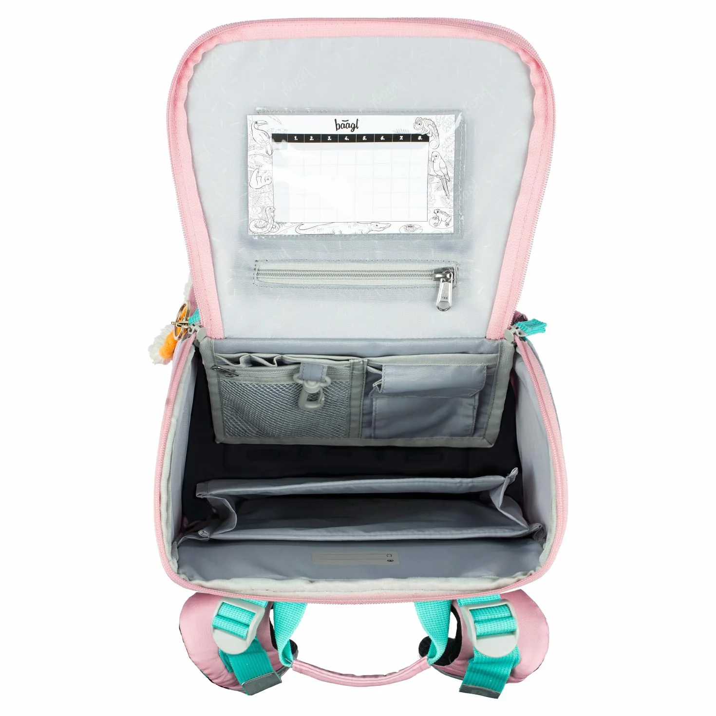 Baagl Mochila escolar para niños y niñas, 3 piezas, mochila escolar Zippy para 1ª clase, mochila escolar primaria con correa para el pecho, mochila escolar ergonómica
