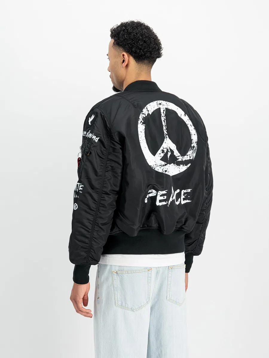 ALPHA INDUSTRIES Ma-1 Peace Chaqueta bomber Hombre (Pack de 1)