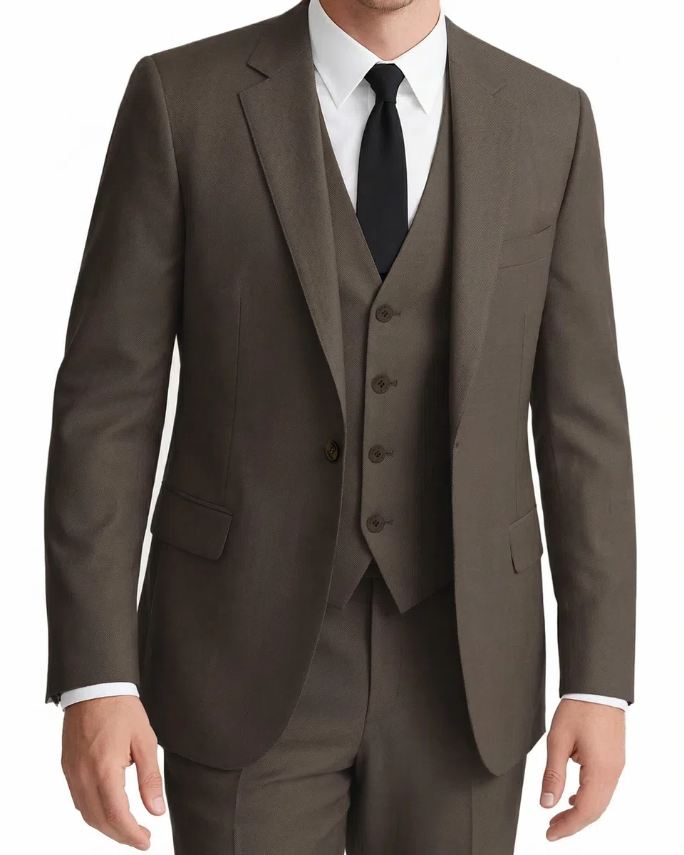 Traje de Tres Piezas Slim fit para Hombre Esmoquin Formal Chaqueta Blazer Chaleco y Pantalones Ideal para Boda Fiesta de graduación Evento y Negocios