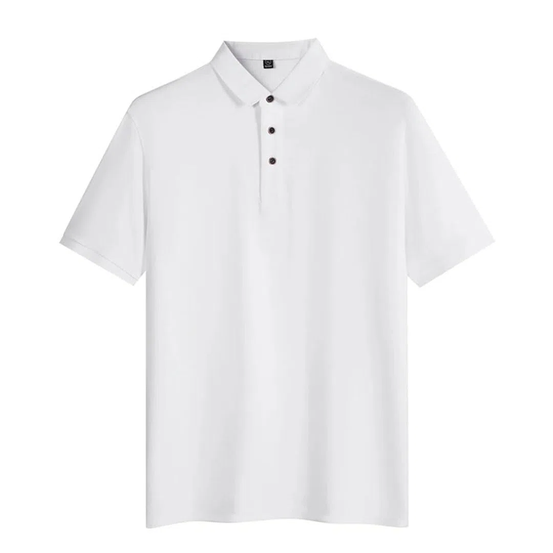 Polo de manga corta para hombre, diseño clásico, color liso, para jóvenes