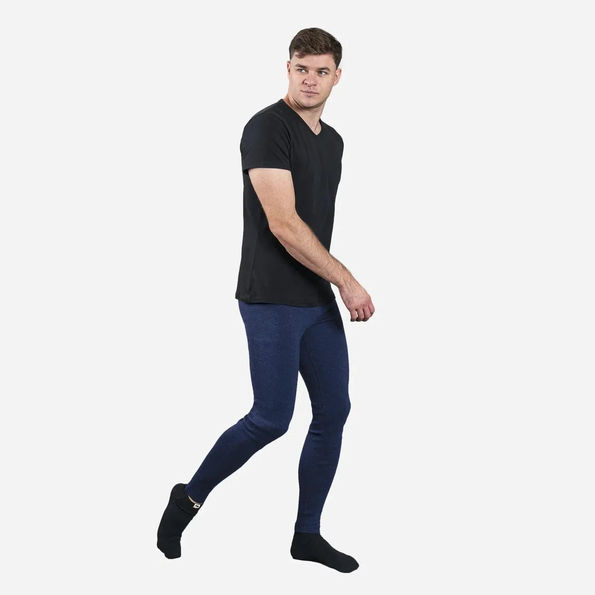 Leggings de lana de alpaca para hombre: peso medio 420