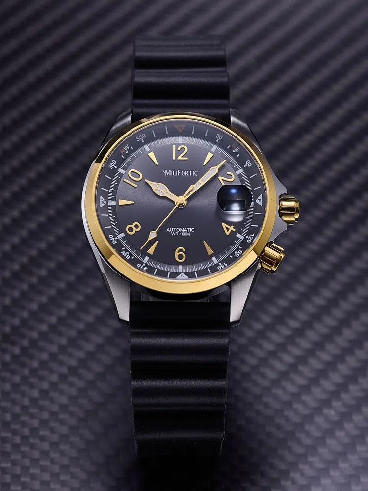 MiliFortic S089 - Reloj mecánico automático resistente al agua hasta 100 m para hombre