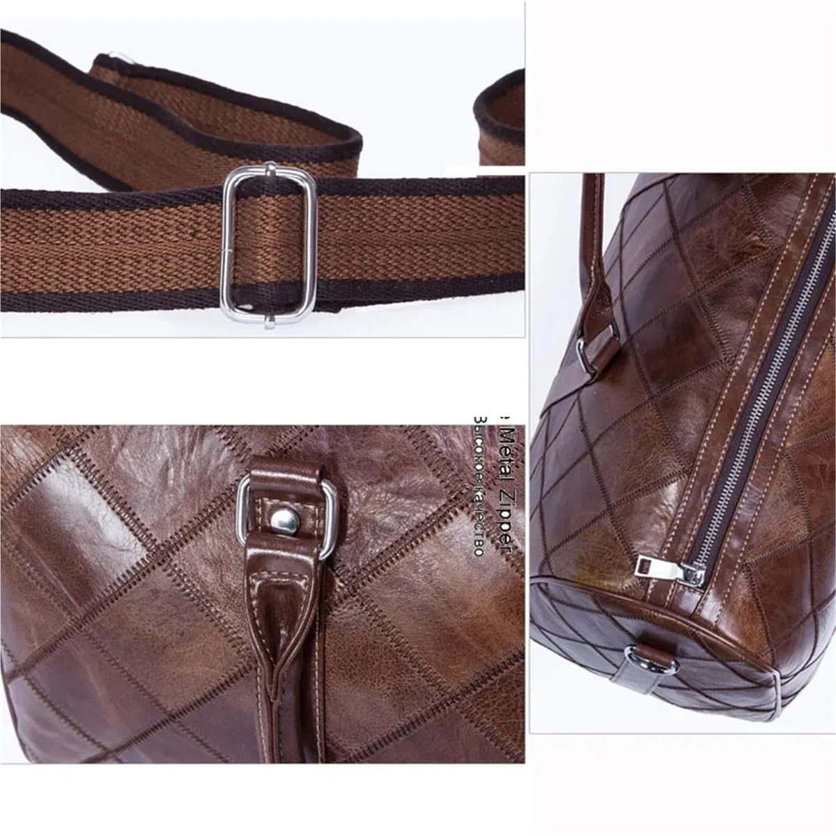 Bolsos de Mano Bolsos de Viaje Equipaje Bolso de Viaje for Hombre Bolsos de Lona de Cuero Genuino Bolsos Grandes de Fin de Semana Bolsos de Mano Bolsos de Fin de Semana(Coffee)