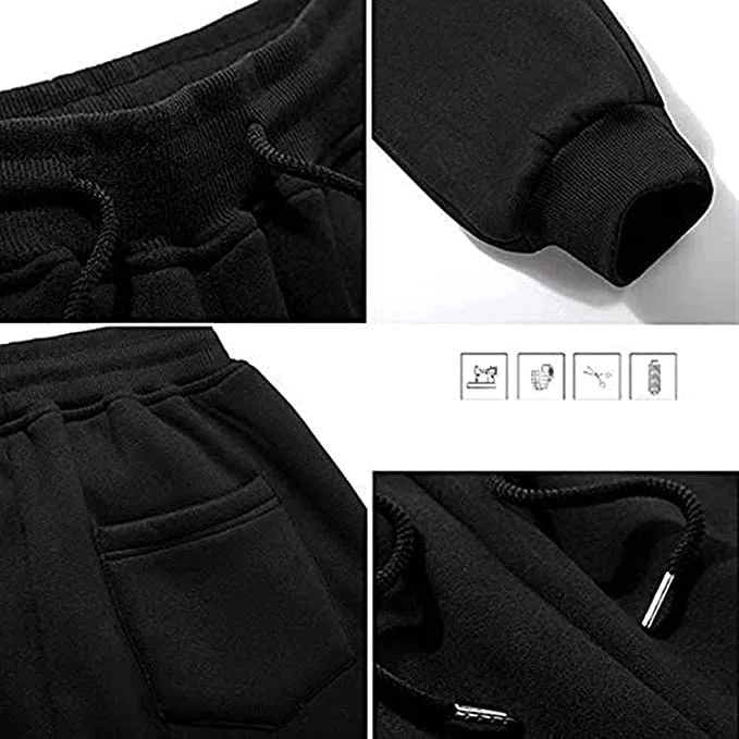 Cálidos Pantalones De Chándal De Invierno con Forro Polar Interior, Pantalones De Chándal Cálidos Pantalones De Chándal Deporte Casual, Pantalones Largos con Cordón Y Pantalones De Chándal con