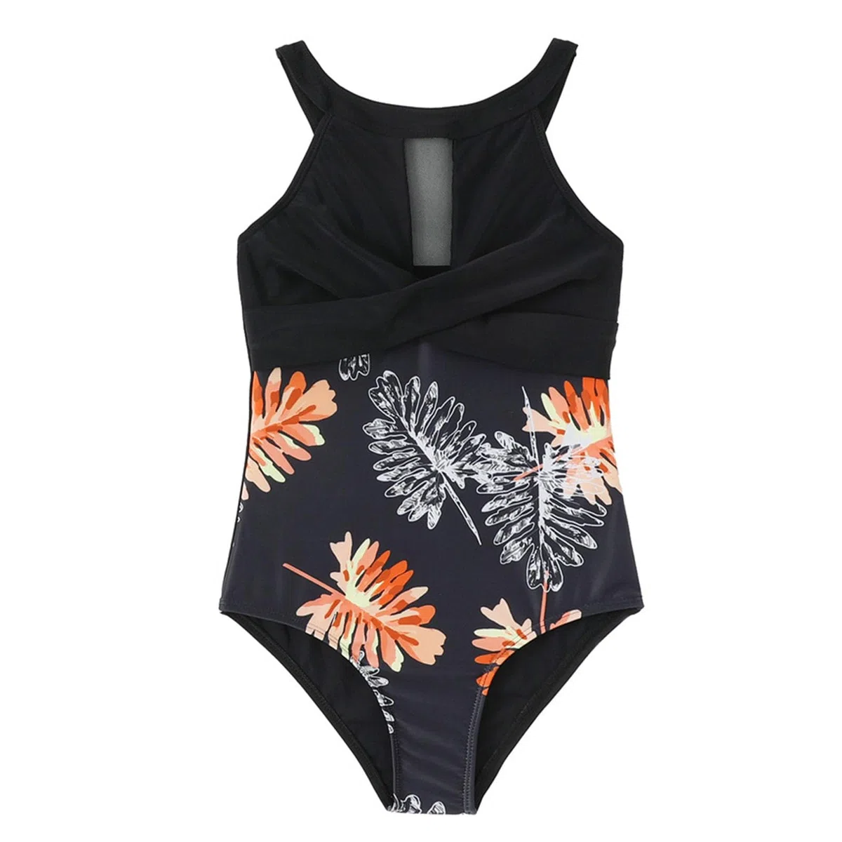 Traje de baño triángulo niña verano niño niña sin mangas dibujos animados estampados 1 pieza traje de baño playa bikini